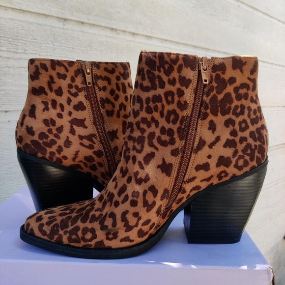 Madden girl Klicck Ankle bootsLeopard Bootie Women'sSize 10M - Picture 2 of 13